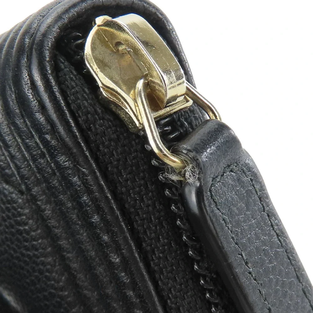 CHANEL Black Caviar Leather Wallet